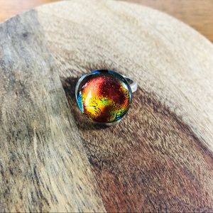 Fused Dichroic Glass Ring
